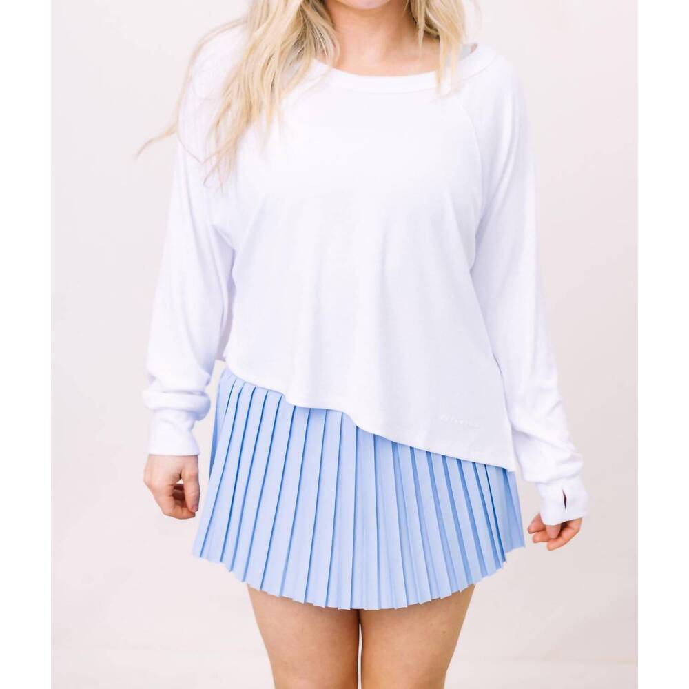 NEW CREAM YOGA fare off the shoulder long sleeve top in white